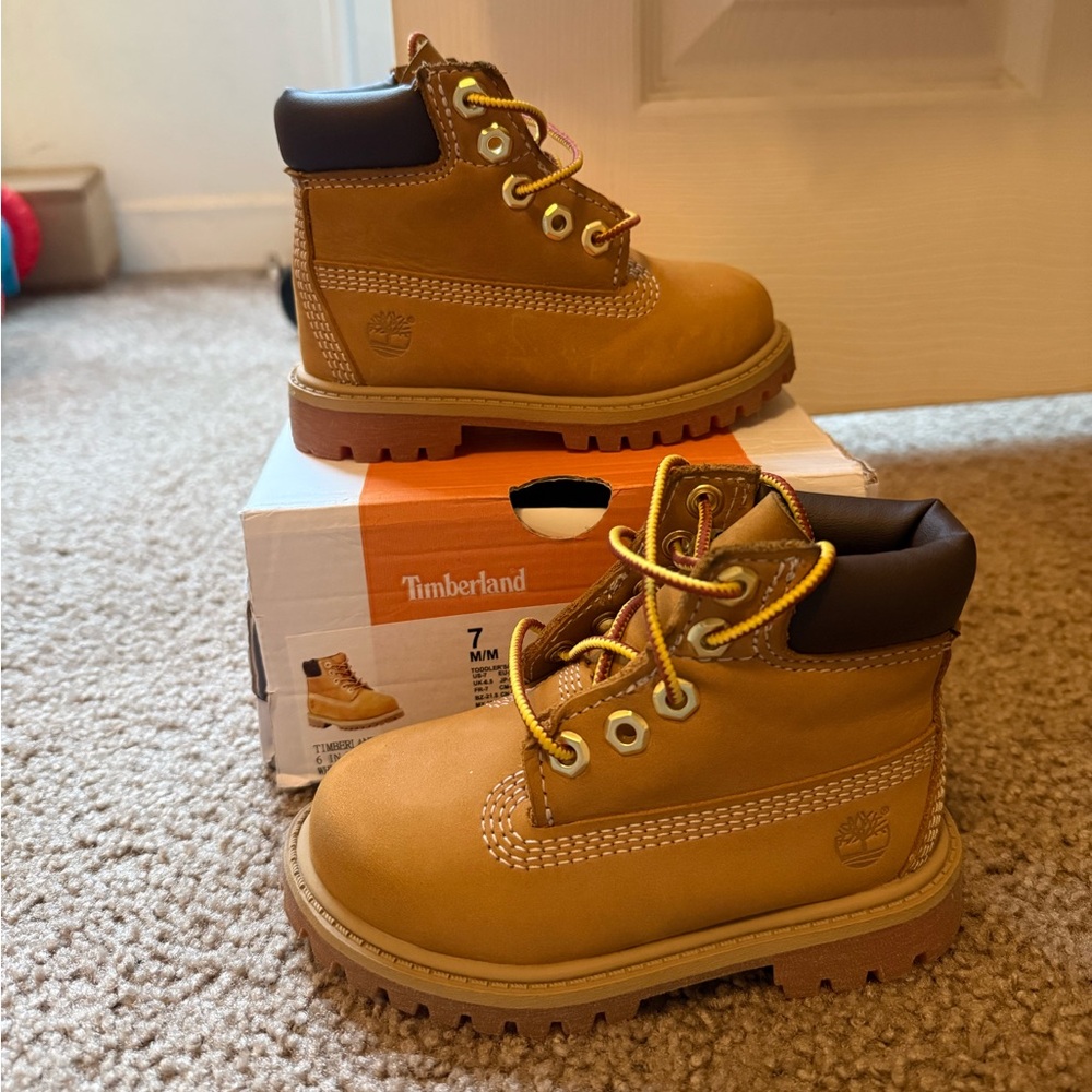 Timberland Kids Brown Leather Boots
